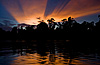 Cloud Shadows Photo: Coming home from a river safari in Borneo.  This is the first and only time I've seen a sunset so sharply broken up by low-lying clouds.  It almost gives the impression that the sunset light is flat and planar.