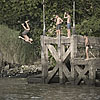 Pier Flip Photo: Kids escape the late-afternoon heat on the Chaopraya river.  Call me an old curmudgeon but that seems awfully dangerous, no?