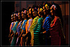 Flowers (Songkran Festival Part I) Photo: Thai beauties pose for tourist photos after a dance performance at the Royal Grounds in Bangkok.  A showcase of dances from the different parts of Thailand were performed in the evenings during the festival of Songkran.