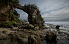 Medium (Natural Bridge I) Photo: A natural bridge eroded from rock.  The wandering tourists provide a slight sense of the enormity of the bridge.  Tomorrow's photo provides a better sense of its size.