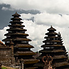 Two Towers Photo: Roofs & Wall at Besakih Temple, a major Hindu temple complex in Bali.