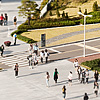 Model Students Photo: University students mozy in and out of the Ewha Campus Complex (ECC), or as I'd like to call it, "the divot".  See yesterday's Underground Lair post for more photos of the divot.