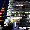 Building Shadow Photo: A beautifully illuminated building at the head of the man-made Cheonggyecheon (청계천) stream.