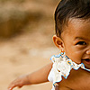 Twister Photo: Eye contact with the cutest kid on earth.