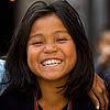 Best Medicine Photo: Classmates laugh when a camera is pointed in their direction.