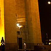 Moonrise Sunset Photo: The rising moon is visible between the legs of India Gate.