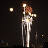 Rockets Red Glare Photo: New Year's Eve Fireworks commence at the Petronas Towers.  Visible in the distance is the Menara KL, a communications tower cum tourist attraction.