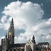 Kathedraal Commons Photo: The Cathedral of Our Lady (Onze-Lieve-Vrouwekathedraal) towers over grand place (groenplaats) square.