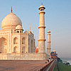 Waterfront Taj Photo: The Taj Mahal at sunrise bordering the south bank of the Jamuna river.  (From the archives due to time restraints.)