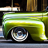 Vintage Vehicle Photo: A vintage Plymouth Deluxe parked outside of a restaurant.  (From the archives due to time restraints.)