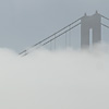 Bay Boarding Photo: A lone kiteboarder on a foggy day near the base of the Golden Gate Bridge (ARCHIVED PHOTOS - on the weekends).