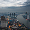 Down Town View Photo: Downtown Bangkok cityscape seen at dusk from the State Tower's Sirocco sky bar (ARCHIVED PHOTOS - on the weekends).