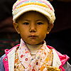 Chic Children Photo: A young Tibetan girl dressed in beautiful traditional clothes walks on the Barkhor in Lhasa (ARCHIVED PHOTO on the weekends - originally taken 2007/10/17).