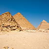 Terminal Tomb Photo: A unique view in order from smallest, the Queen's Pyramids, to the largest, the Pyramid of Cheops.