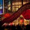 Sea Creature Balloons Photo: A foreign company's performance of larger-than-life, helium-filled, sea animal balloons fighting to the death.