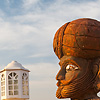 Indian Servant Statue Photo: A statue of a Raj-era servant on a rooftop restaurant and hotel in Jodhpur, the Blue City (ARCHIVED PHOTO on the weekends - originally photographed 2009/11/29).