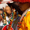 Tibetan Reception Photo: A pair of traditionally dressed Tibetans wait to receive the Dalai Lama before a speech to Tibetan youth in Dharamsala, India (ARCHIVED PHOTO on the weekends - originally photographed 2009/06/24).