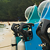 Snorkel Scooter Photo: Personal underwater snorkeling crafts for rent on the beach in Borneo, Malaysia (ARCHIVED PHOTO on the weekends - originally photographed 2006/09/11).