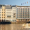 Riverside Real Estate Photo: The Rive neighborhood of Geneva and its expensive waterfront real estate.